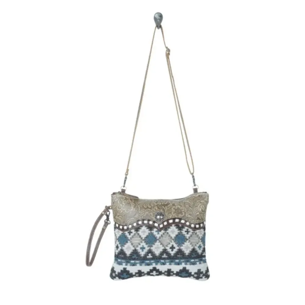 NWT Boutique Tincture Small Embossed Leather Crossbody Bag by Myra